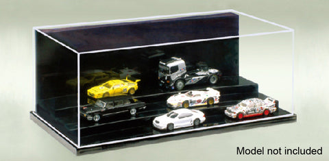 Trumpeter Tools Step Display Showcase for 1/64 Autos, 1/32 Figures & 1/87 Tanks (9"L x 4.75"W x 3.4"H) Black Base