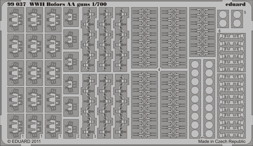 Eduard Details 1/700 Ship- Bofors AA Guns WWII