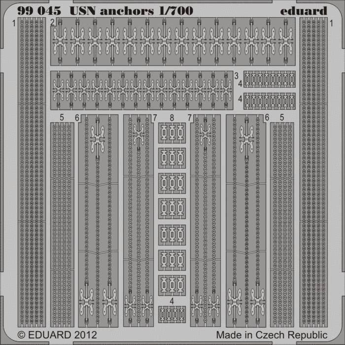 Eduard Details 1/700 Ship- USN Anchors