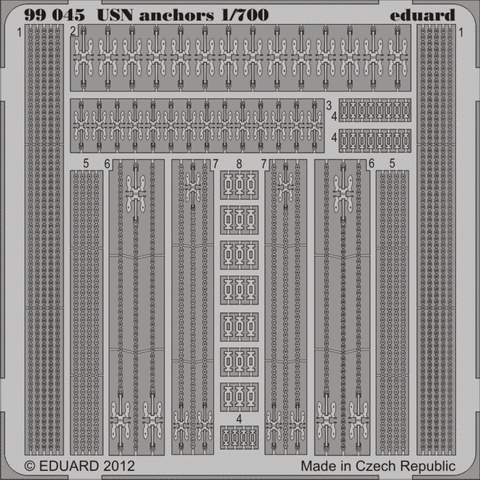 Eduard Details 1/700 Ship- USN Anchors