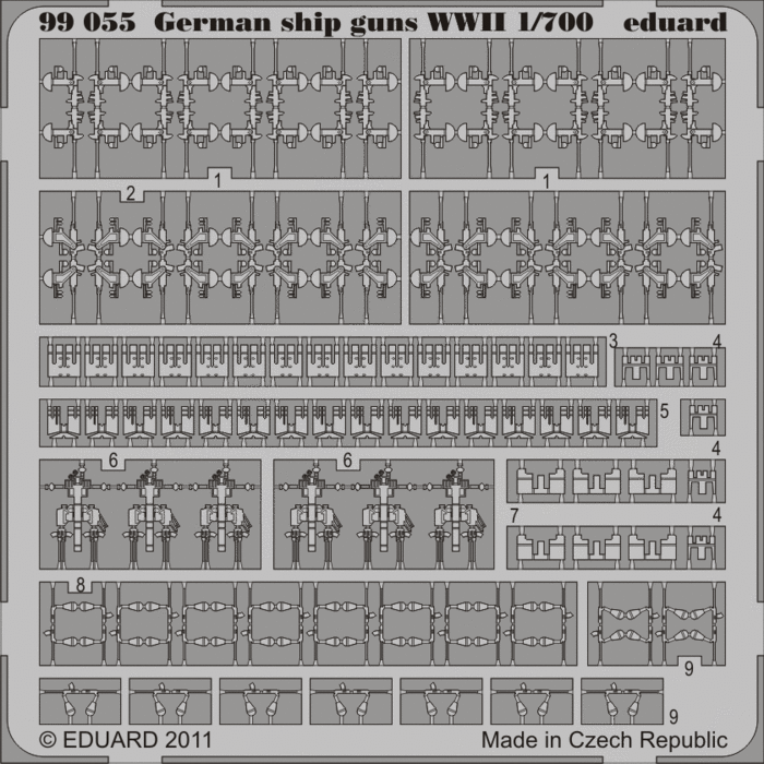 Eduard Details 1/700 Ship- German Guns WWII