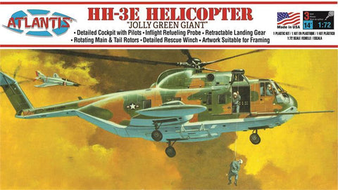 Atlantis Model Aircraft 1/72 HH3E Jolly Green Giant US Army Vietnam Helicopter (formerly Aurora) Kit