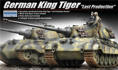 Academy Military 1/35 German King Tiger Last Prod Tank Kit