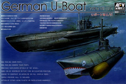 AFV Club Ships 1/350 German U-Boat Type VII C41 Submarine Kit