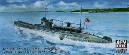 AFV Club Ships 1/350 IJN I27 Submarine w/A-Target Sub & Seaplane Kit