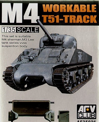 AFV Club Military 1/35 M4/M3 T51 Workable Track Links Kit