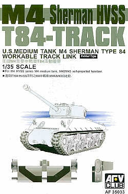 AFV Club Military 1/35 M4 Sherman HVSS Type 84 Workable Track Links Kit