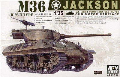 AFV Club Military 1/35 US M36 Tank Destroyer w/90mm Gun Motor Carriage Kit