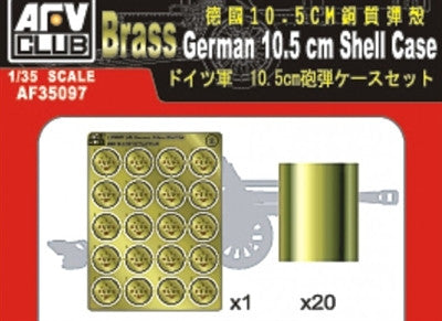 AFV Club Military 1/35 German 10.5cm Shell Cases (20) Kit