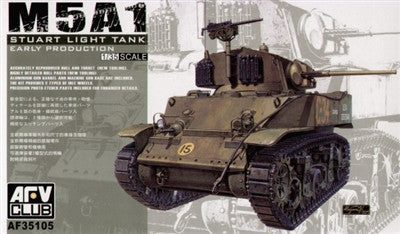 AFV Club Military 1/35 M5A1 Stuart Light Early Tank Kit