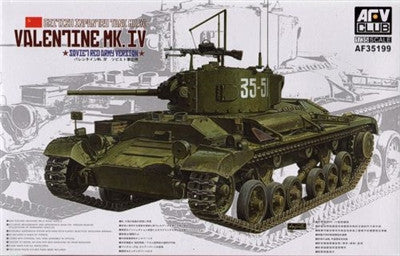 AFV Club Military 1/35 British Mk III Valentine Mk IV Infantry Tank Soviet Red Army Version Kit