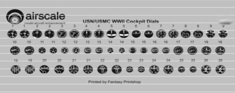 Airscale Details 1/48 WWII US Navy Instrument Dials (Decal)