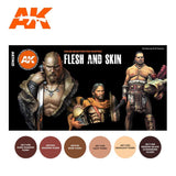 AK Interactive Figure Series: Flesh & Skin Acrylic Paint Set (6 Colors) 17ml Bottles