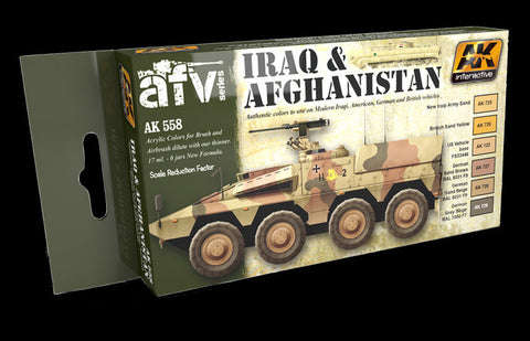 AK Interactive Iraq & Afghanistan Acrylic Paint Set (6 Colors) 17ml Bottles