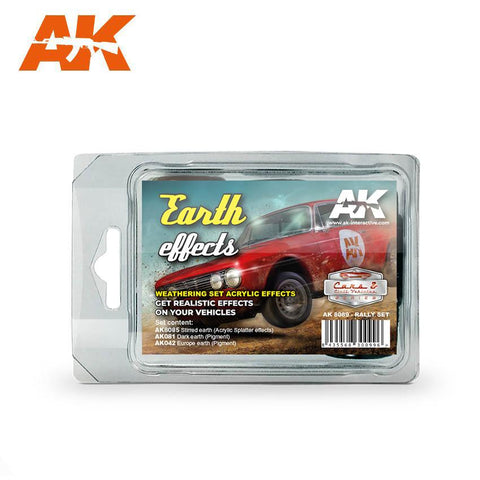 AK Interactive Cars & Civil Vehicle Series: Earth Effects Weathering Acrylic Paint Set