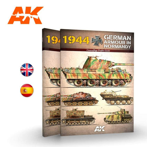 AK Interactive Books - 1944 German Armor in Normandy Camouflage Profile Guide Book