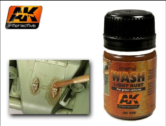 AK Interactive Light Rust Wash Enamel Paint 35ml Bottle