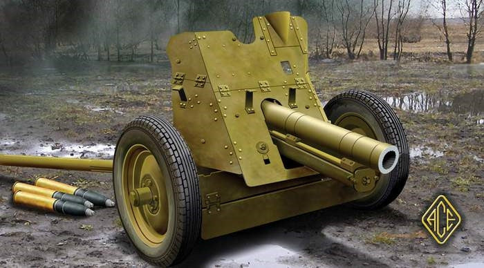 Ace Military Models 1/72 Soviet 76.2mm Regimental Gun Model 1943 Kit