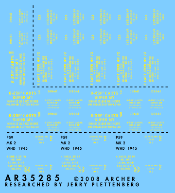 Archer Fine Transfers 1/35 25-Pdr Box Stencils for Cartridges & Shell Boxes