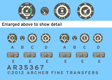 Archer Fine Transfers 1/24 Opel Blitz Instruments & Placards for ITA