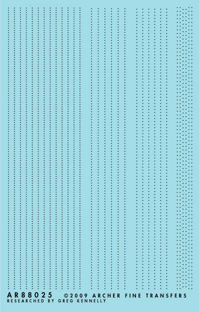 Archer Fine Transfers Surface Details: HO 7/8" Head Dia. Rivets