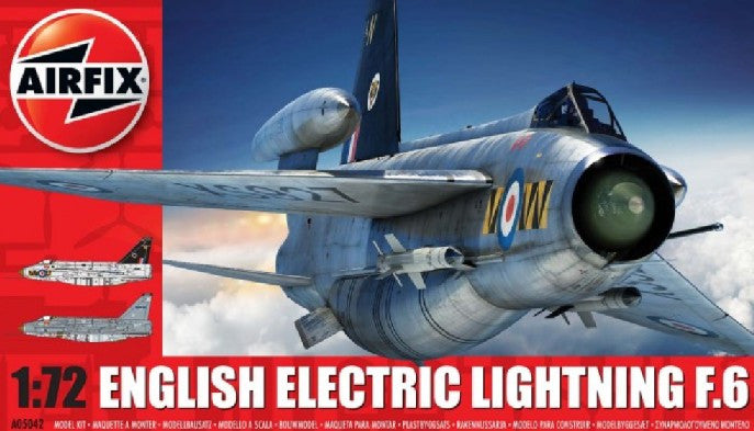 Airfix Aircraft 1/72 EE Lightning F6 Single-Seater Fighter Kit