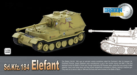 Dragon Military 1/72 Sd.Kfz.184 Elefant 3/s Pz.Jg.Abt.653 - Assembled