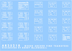 Archer Fine Transfers 1/35 German Softskin & Armored Vehicle Shipping Stencils (White)
