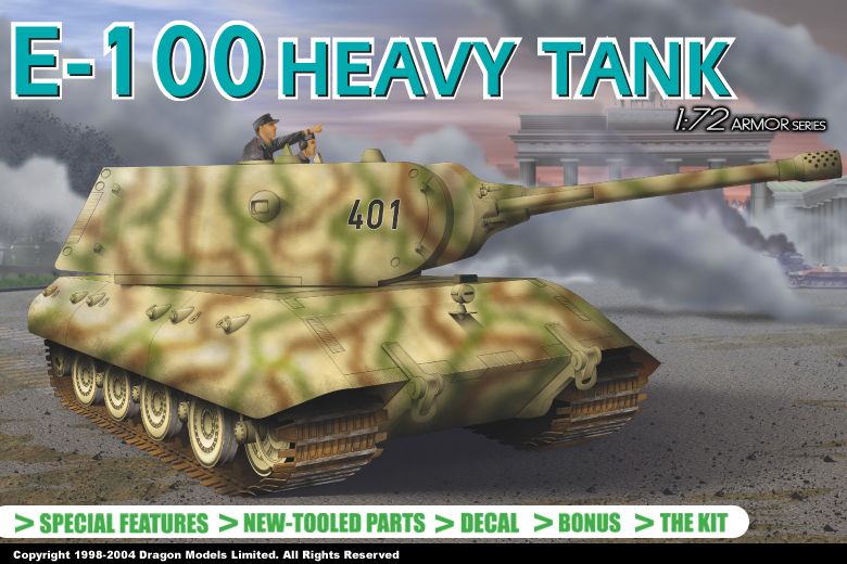 Dragon Military 1/72 E100 German Heavy Tank Kit