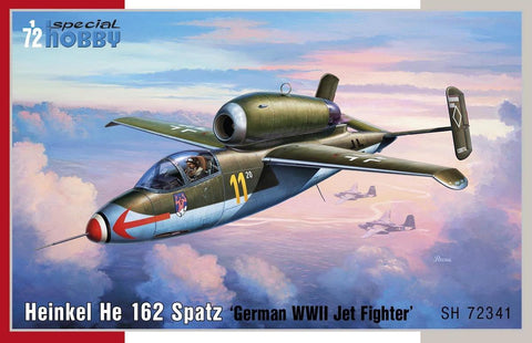 Special Hobby Aircraft 1/72 WWII Heinkel He162 Spatz German Jet Fighter Kit