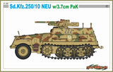 Cyber-Hobby Military 1/35 SdKfz 250/10 NEU Halftrack w/3.7cm PaK Gun Kit