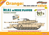 Cyber-Hobby Military 1/35 M1A1 Tank w/Mine Plow & US 1st Infantry Div Big Red One Kit