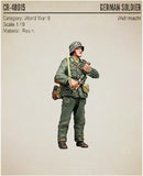 Corsar Rex 1/48 WWII German Soldier Wehrmacht Standing w/Equipment & Holding Pipe Resin Kit