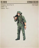 Corsar Rex 1/48 WWII German Soldier Wehrmacht Standing w/Gun Slung on Shoulder & Ammo Resin Kit