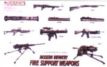 Dragon Military 1/35 Modern Infantry Fire Support Weapons Set (24) Kit