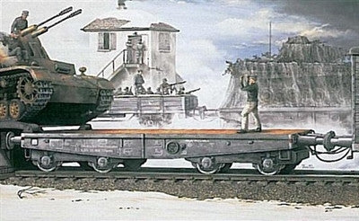 Dragon Military 1/35 Schwerer Type SSy Flatcar w/Railroad Track Base(Re-Issue) Kit