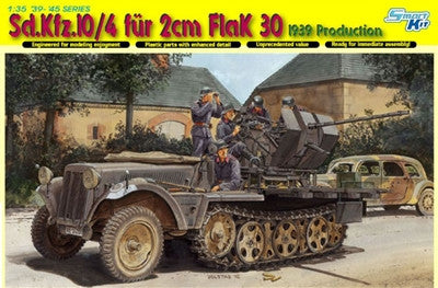 Dragon Military 1/35 SdKfz 10/4 1939 Prod Halftrack w/2cm Flak 30 Gun Kit