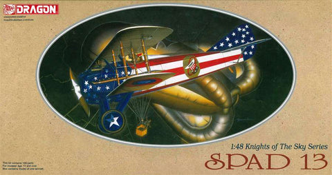 Dragon Models Aircraft 1/48 Knights of the Sky: Spad 13 Biplane Kit
