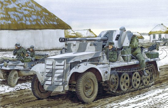 Dragon Military 1/35 Zugkraftwagen 1t w/5cm Pak 38 Gun Smart Kit