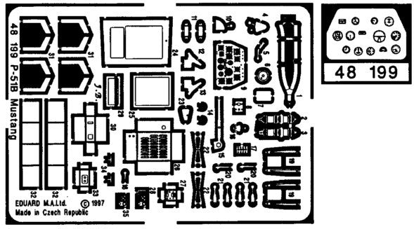 Eduard Details 1/48 Aircraft- P51B for TAM