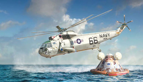 Italeri Aircraft 1/72 SH3 Sea King Apollo Recovery Helicopter 50th Moon Landing Kit
