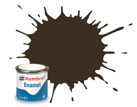 Humbrol 14ml.  Enamel Gloss Service Brown Tinlet