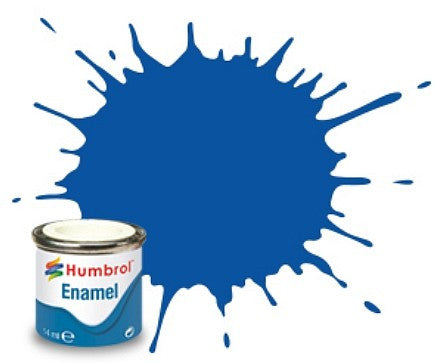 Humbrol 14ml  Enamel Gloss French Blue Tinlet