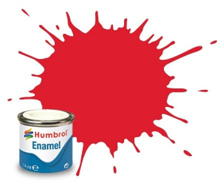 Humbrol 14ml  Enamel Gloss Bright Red Tinlet