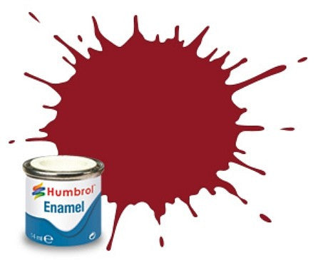 Humbrol 14ml  Enamel Gloss Crimson Tinlet