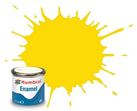 Humbrol 14ml  Enamel Gloss Yellow Tinlet