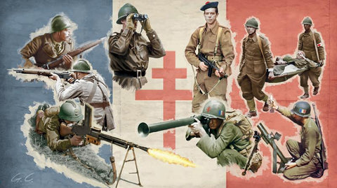 Italeri Wargame 1/72 WWII French Infantry (49) Set