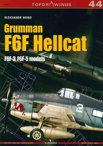 Kagero Books Top Drawings: Grumman F6F Hellcat F6F3, F6F5 Models