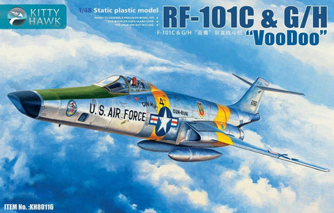 Kitty Hawk Aircraft 1/48 RF101C & G/H VooDoo Fighter Kit