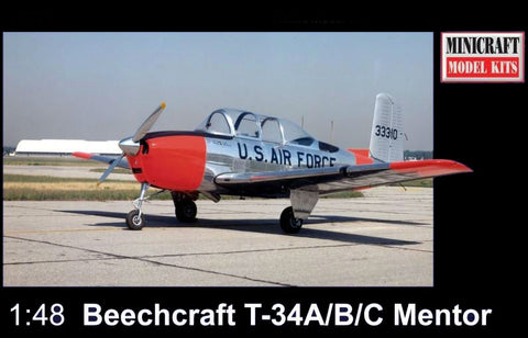 Minicraft Model Aircraft 1/48 Beech T-34A/B/C Mentor Kit